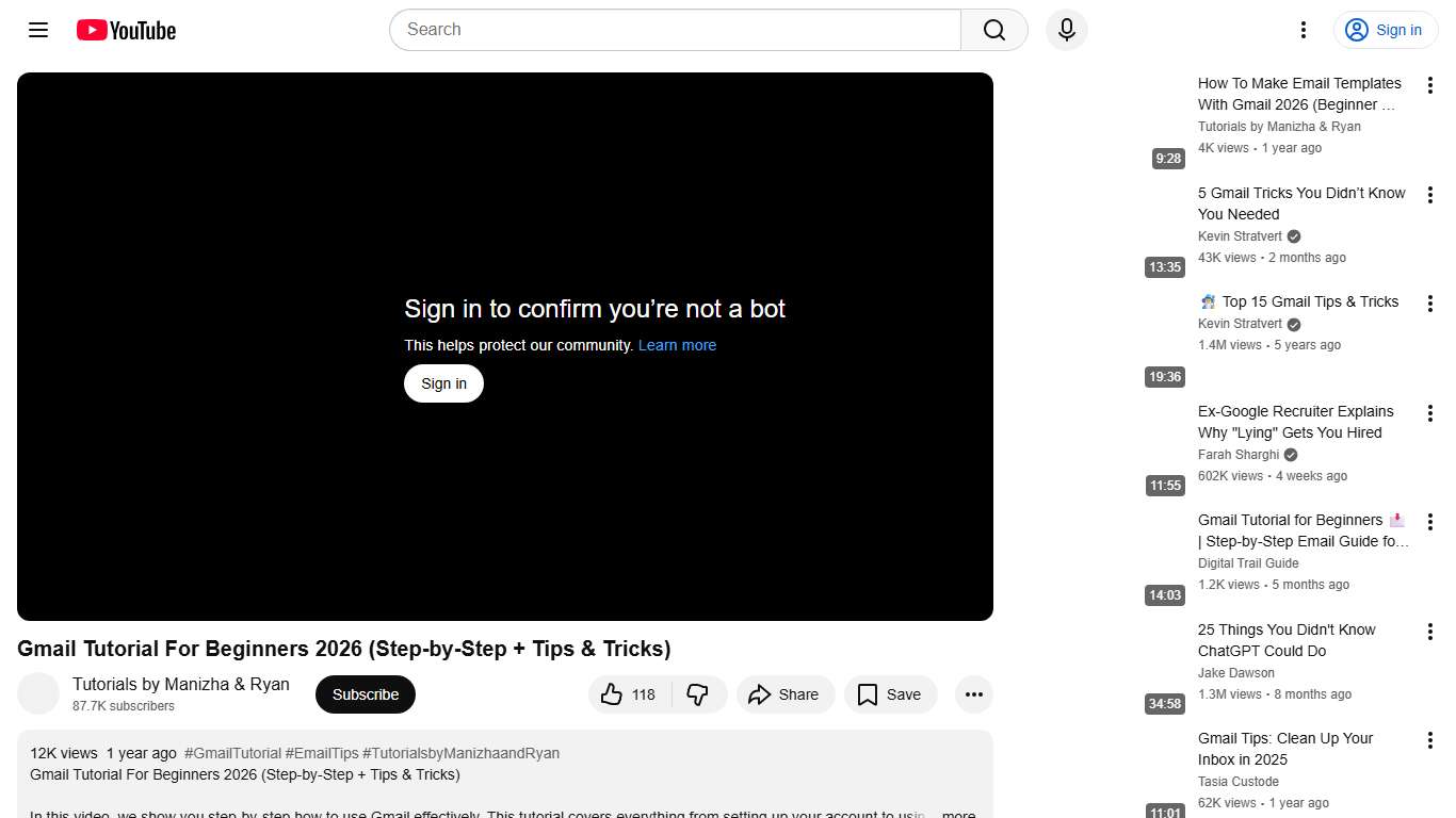 Gmail Tutorial For Beginners 2026 (Step-by-Step + Tips & Tricks) - YouTube